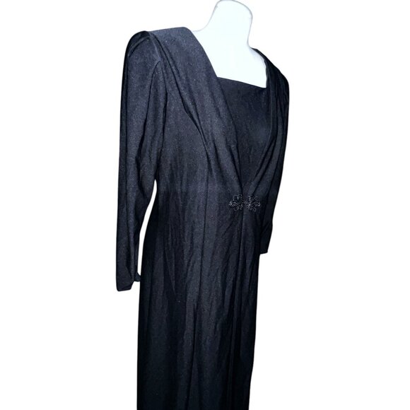 Southeastern Womens Black Long Sleeve Square Neck Dress Size 18 WomensMade In US - Picture 8 of 16